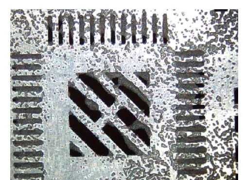 Solder paste stencil before cleaning