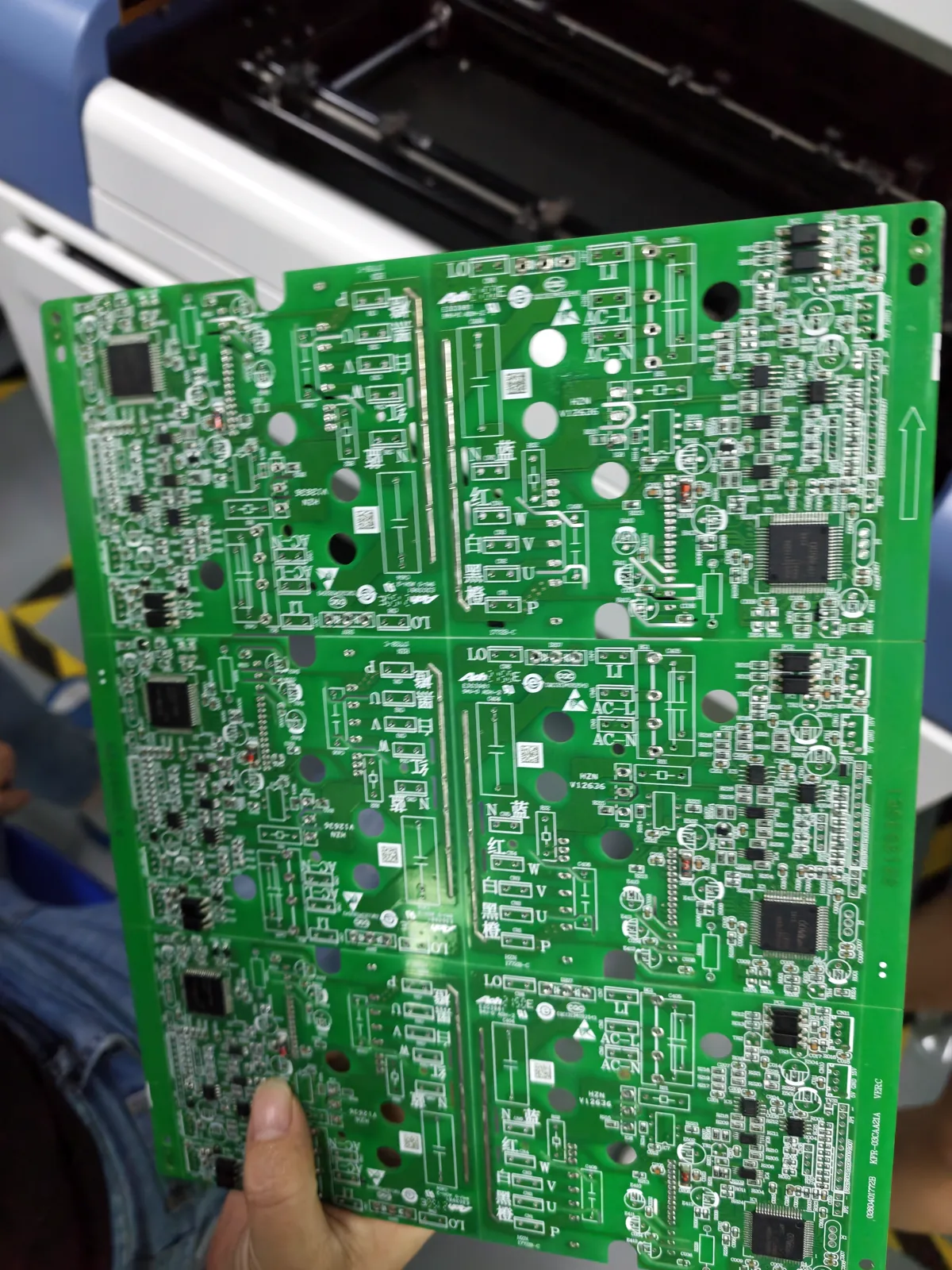PCB sample prepared for S-980 AOI inspection