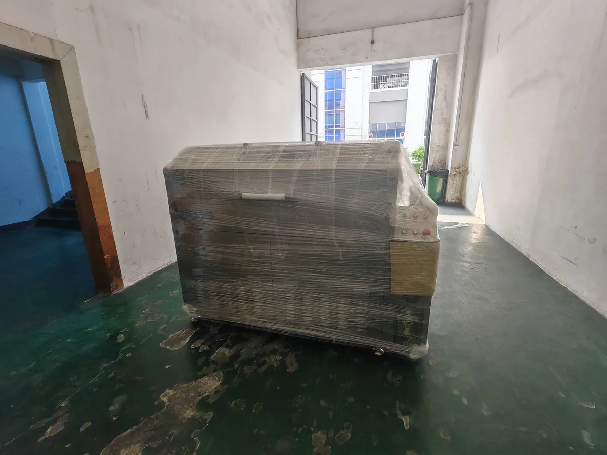 PCB cleaning machine during pre-shipment packaging and crating