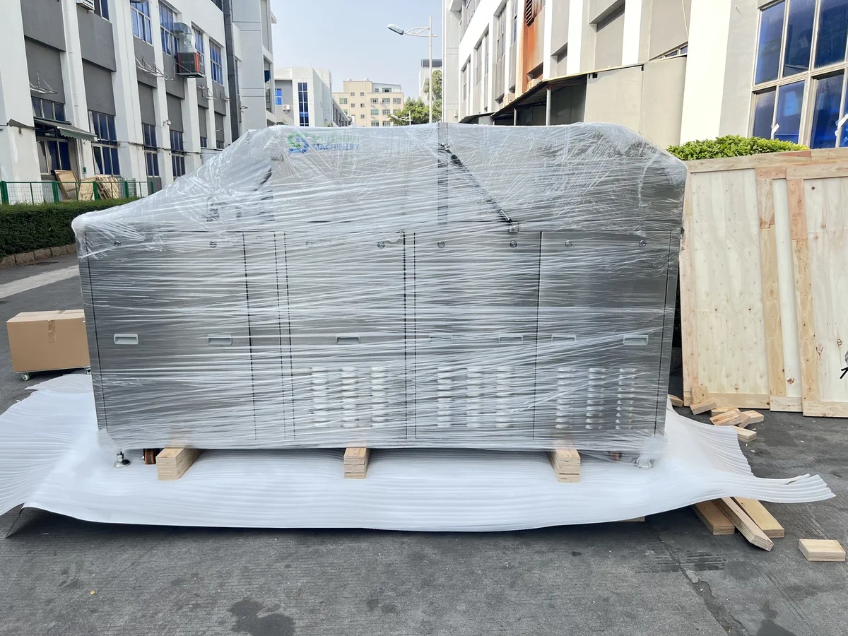 PCB cleaning machine during pre-shipment packaging and crating