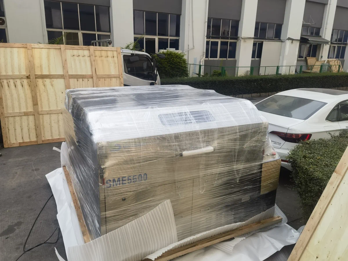PCB cleaning machine during pre-shipment packaging and crating
