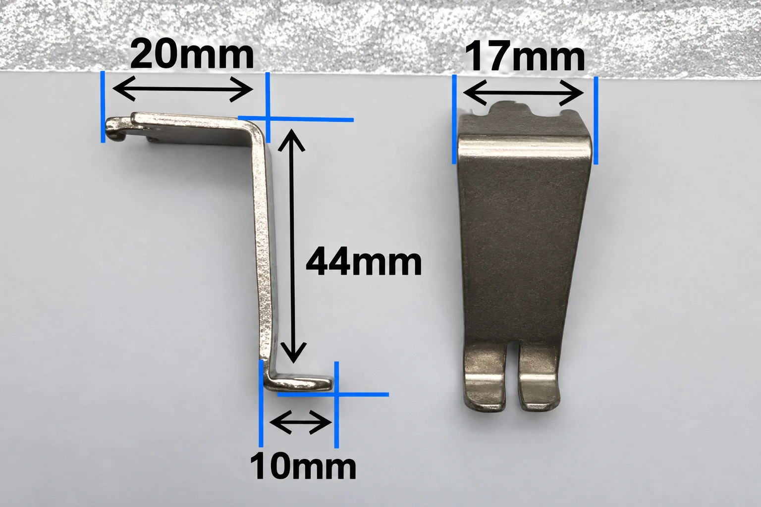 Custom titanium finger dimension reference