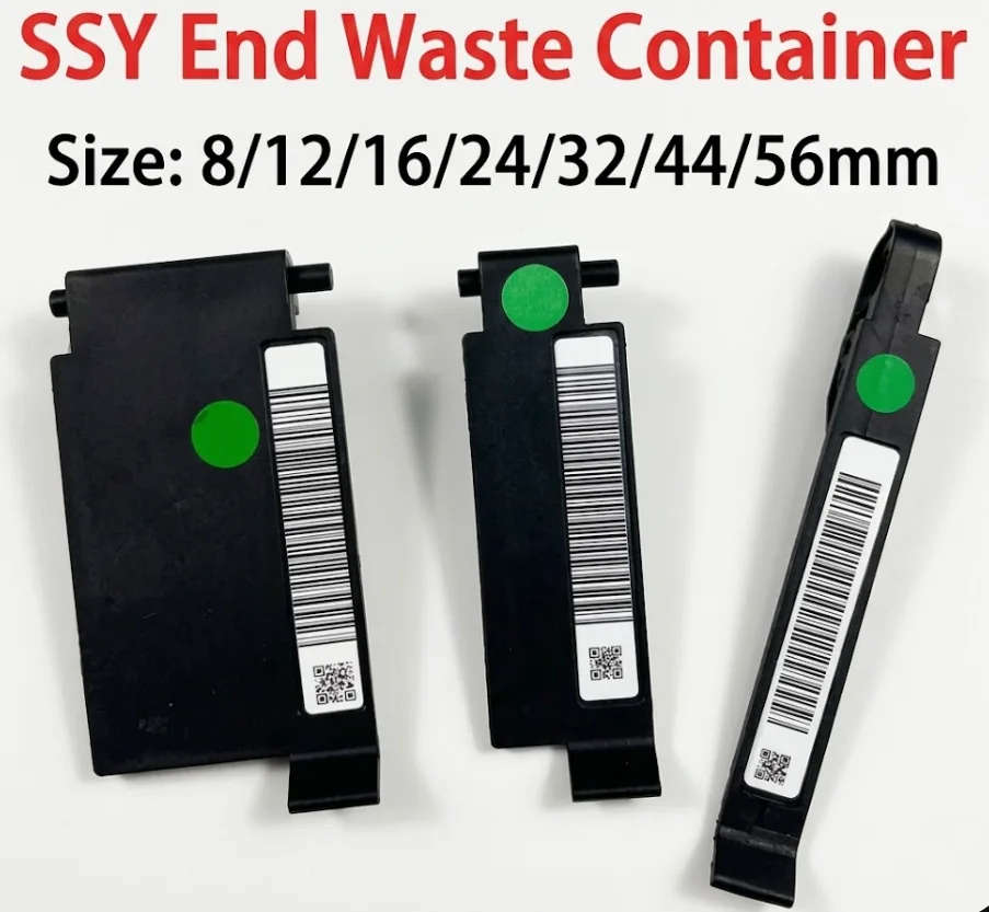 Yamaha SSY feeder end waste tape containers labelled for 8 to 56 mm feeder sizes