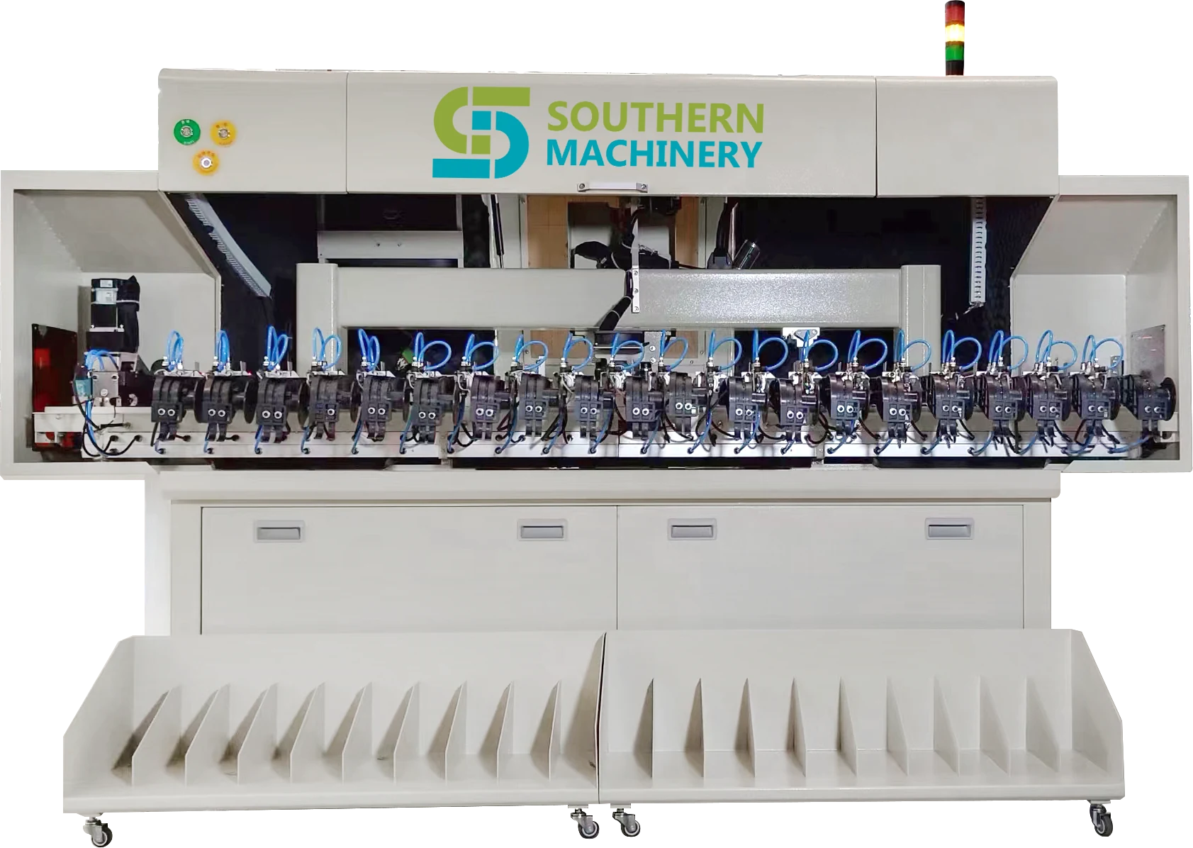 Southern Machinery radial insertion machine with feeder stations